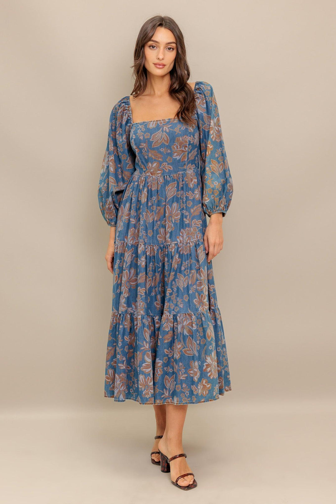 Circle of Friends Denim Midi Dress from KADOU Boutique