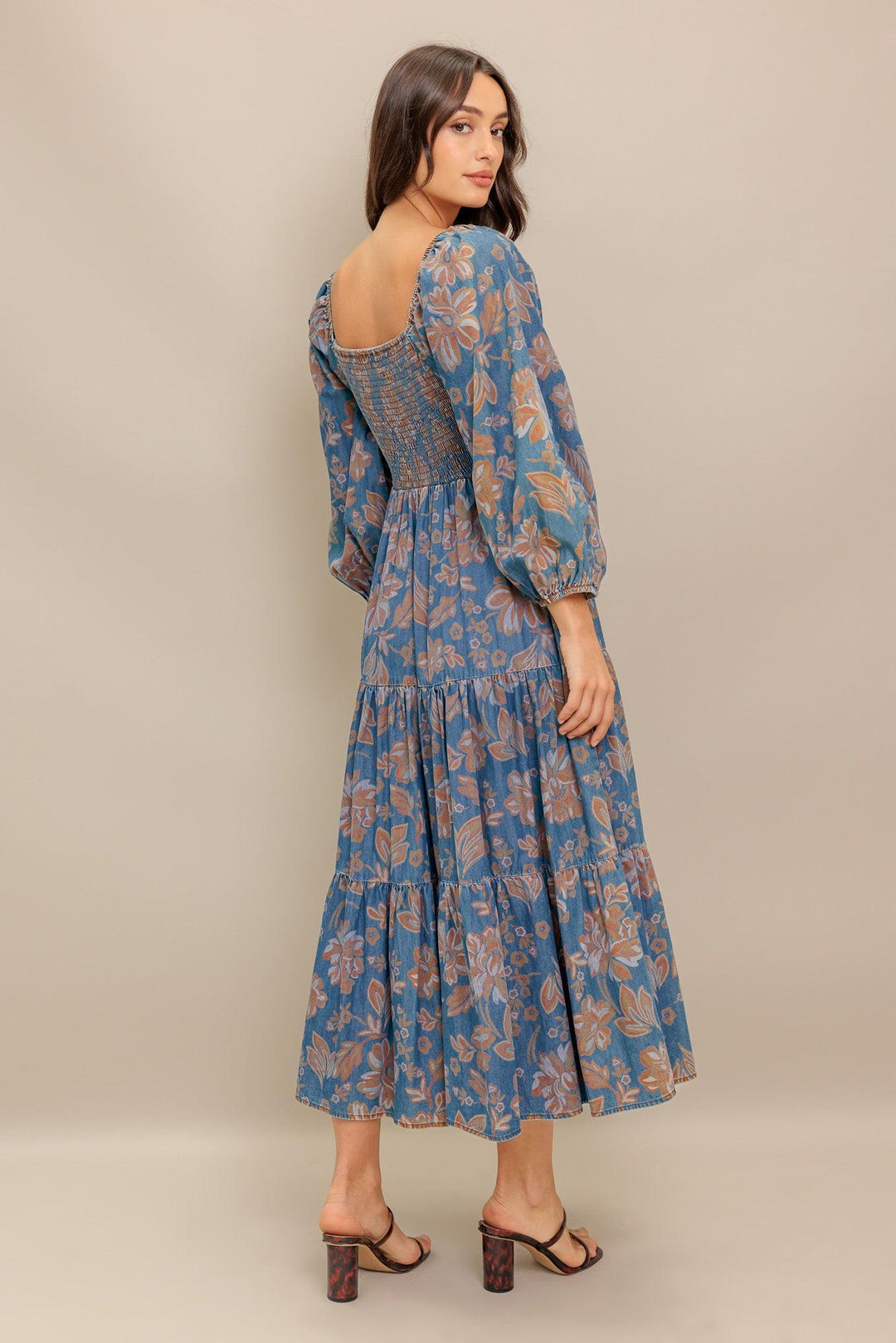 Circle of Friends Denim Midi Dress from KADOU Boutique