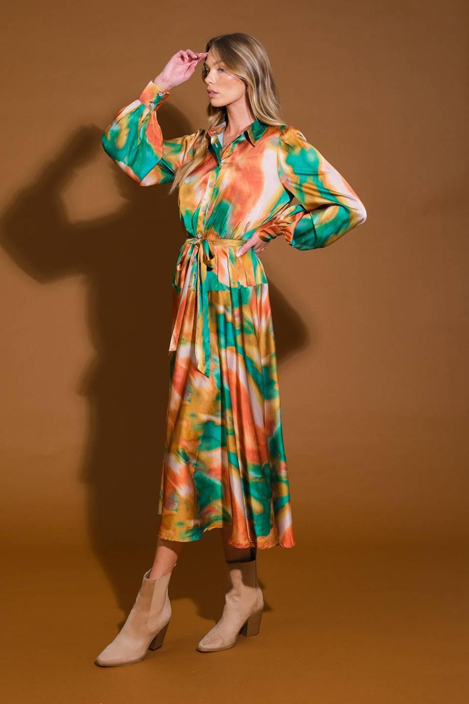 Wanna Be Loved Woven Midi Dress from KADOU Boutique