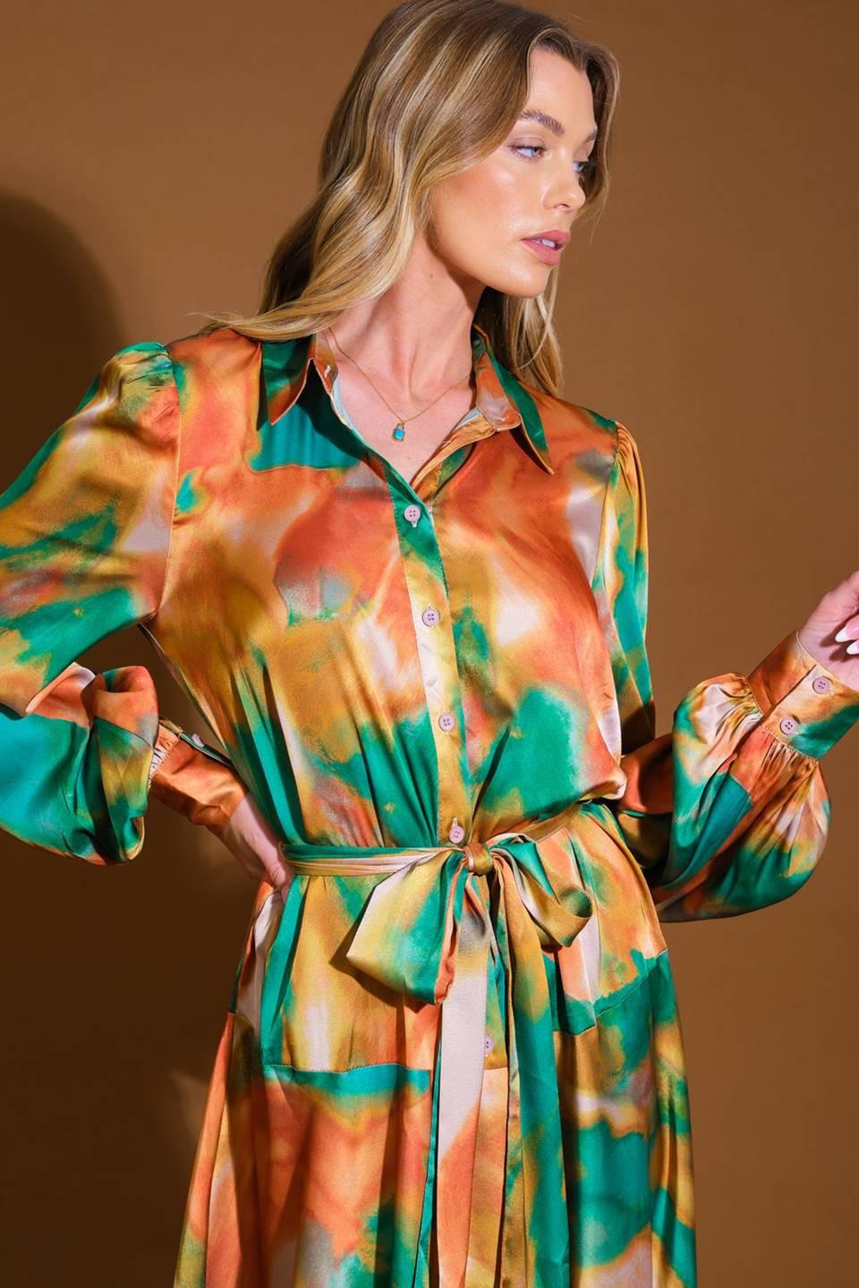 Wanna Be Loved Woven Midi Dress from KADOU Boutique