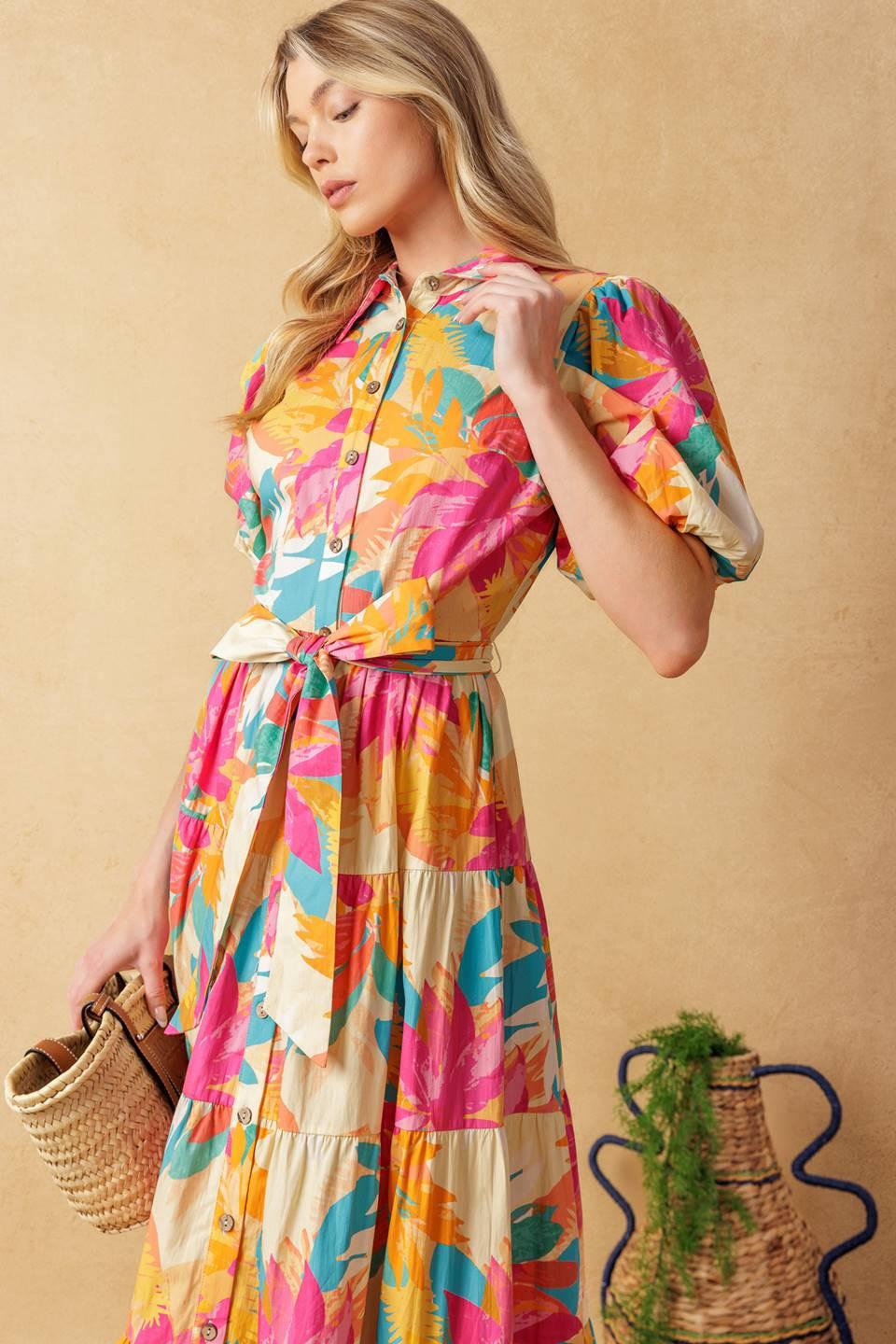 Sweet Soiree Woven Midi Dress from KADOU Boutique