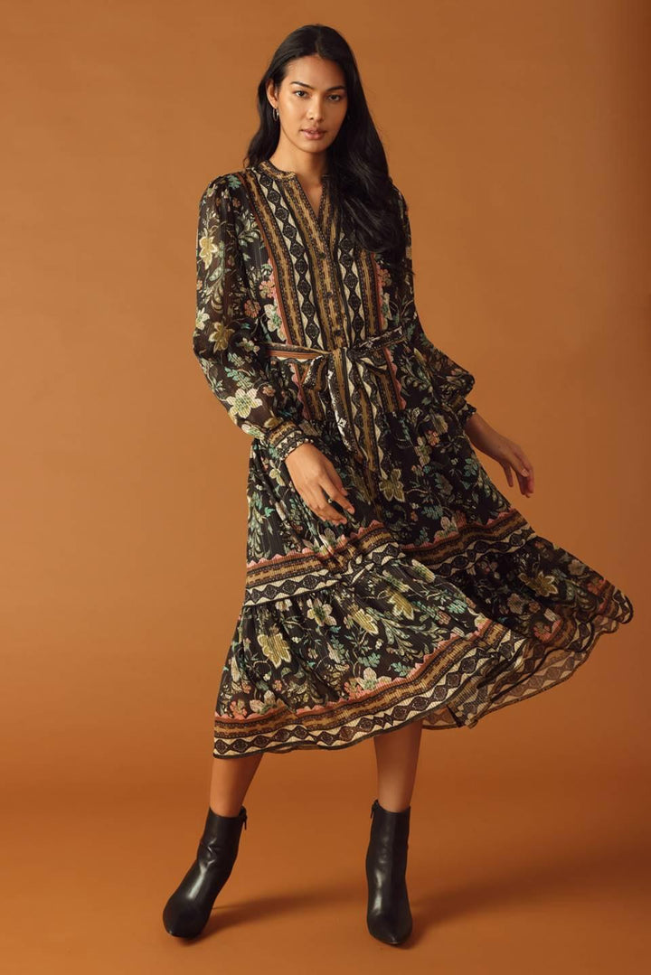 Along the Way Woven Midi Dress from KADOU Boutique
