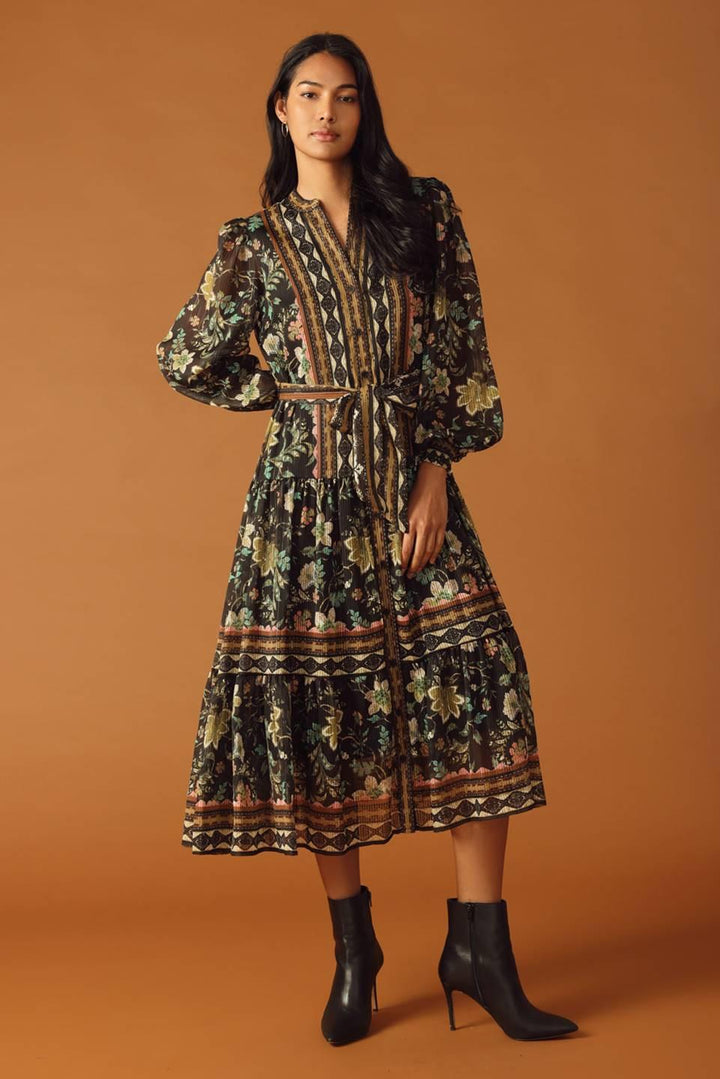 Along the Way Woven Midi Dress from KADOU Boutique