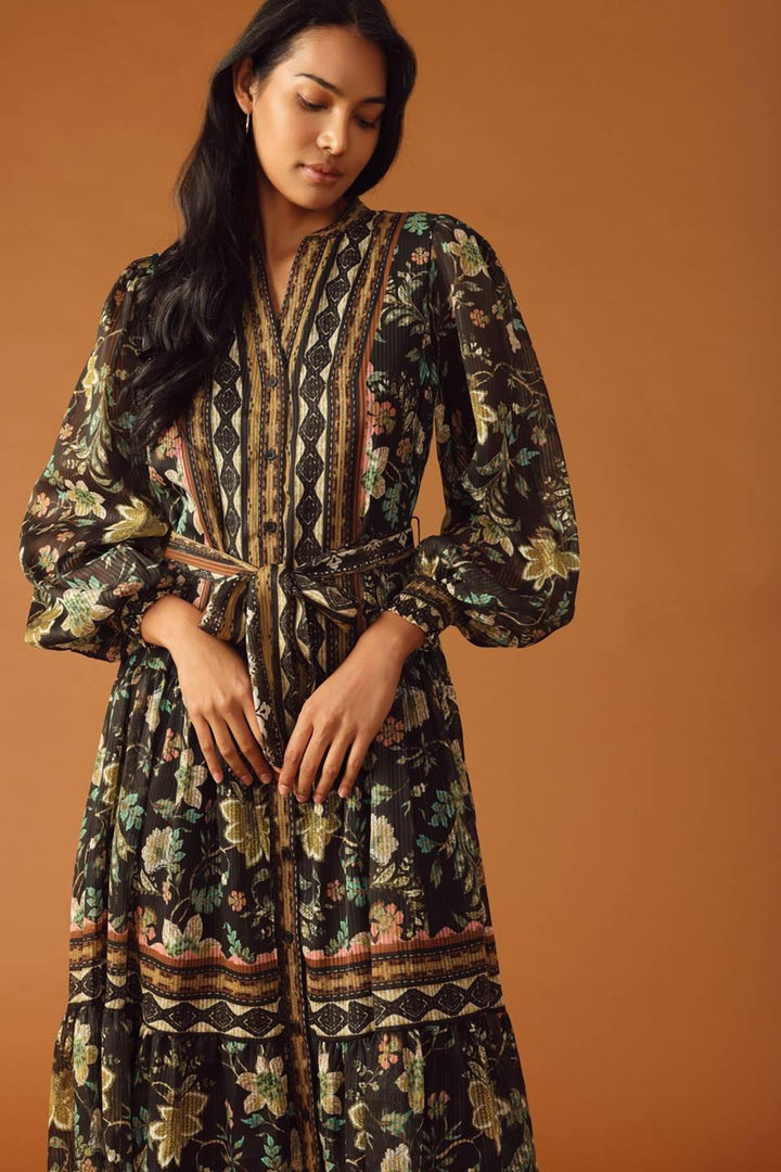 Along the Way Woven Midi Dress from KADOU Boutique