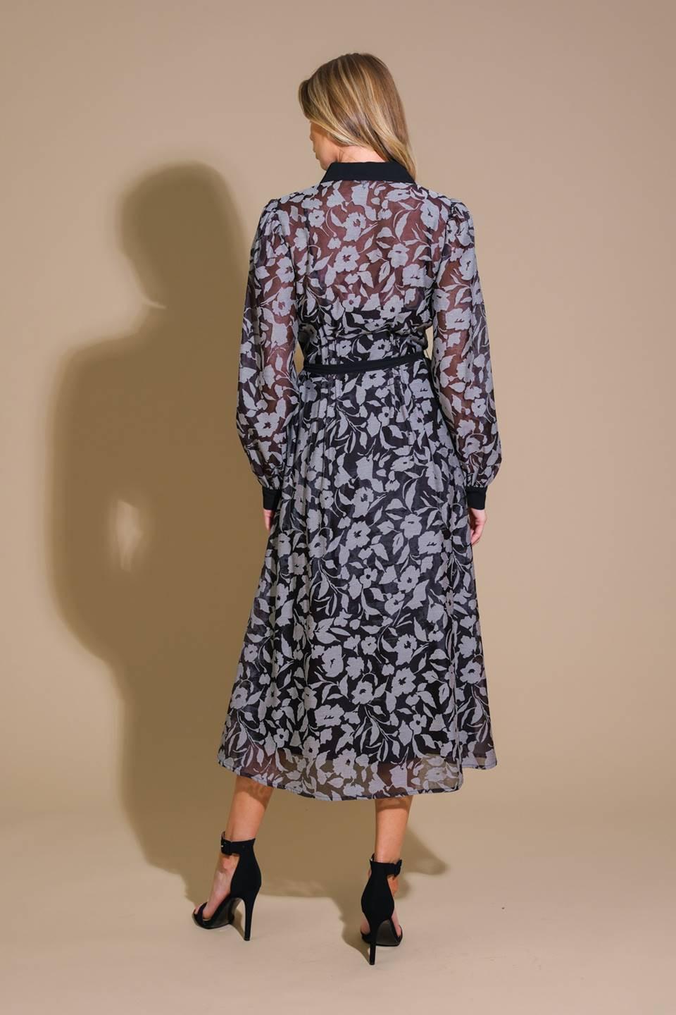 Captivating Always Jacquard Midi Dress from KADOU Boutique