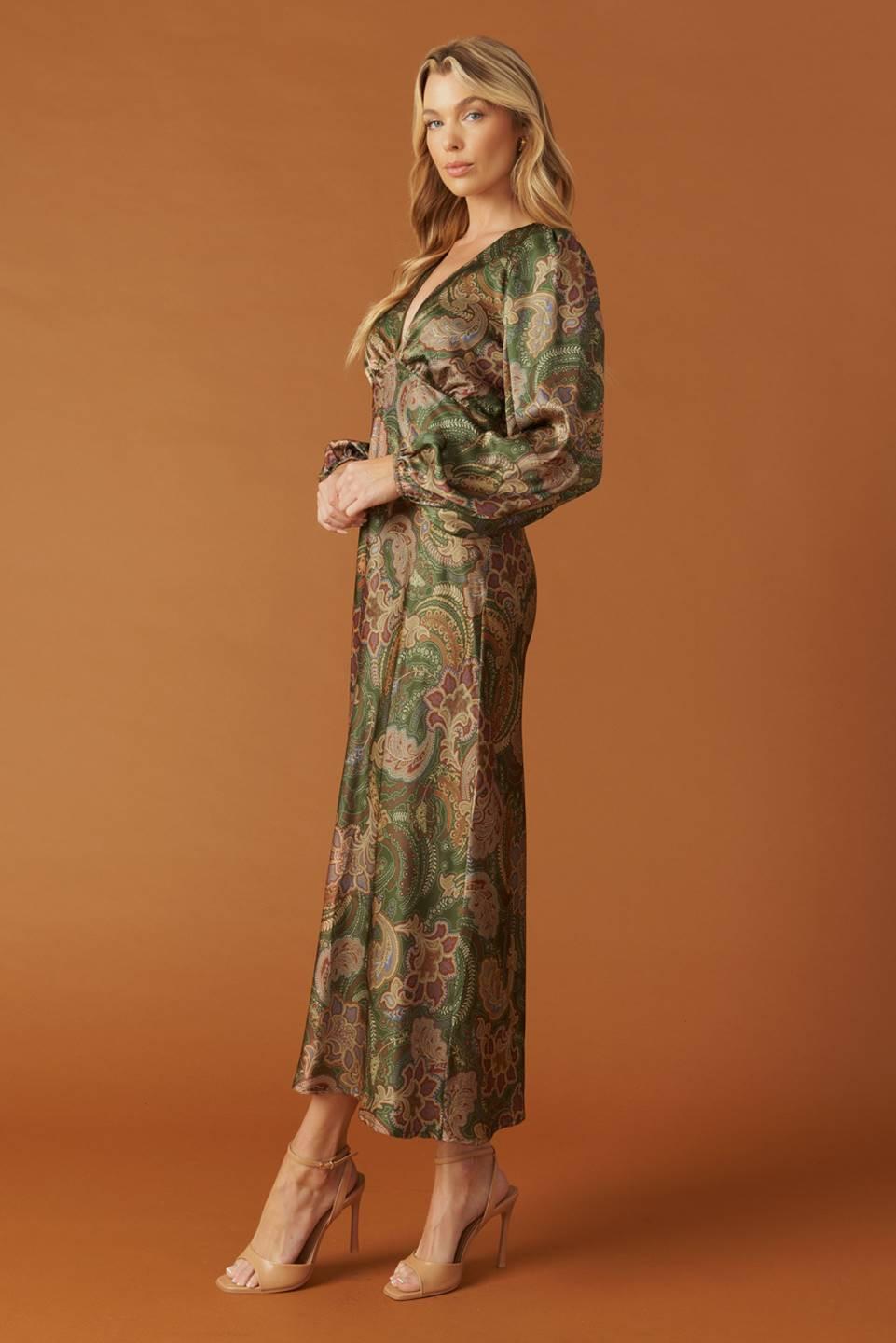 Stick Season Woven Midi Dress from KADOU Boutique