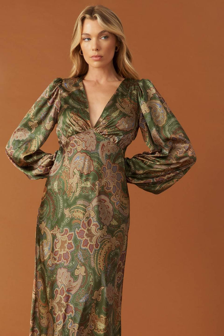 Stick Season Woven Midi Dress from KADOU Boutique
