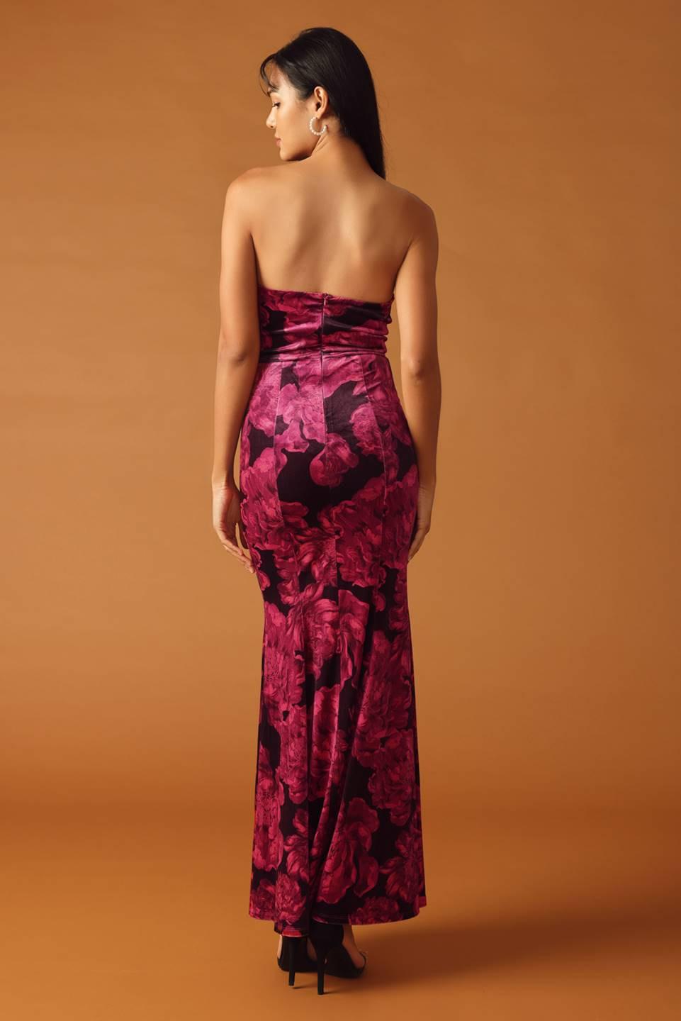 Falling Into Place Velvet Maxi Dress from KADOU Boutique