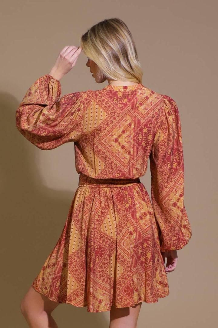 Deeply Delightful Woven Mini Dress from KADOU Boutique