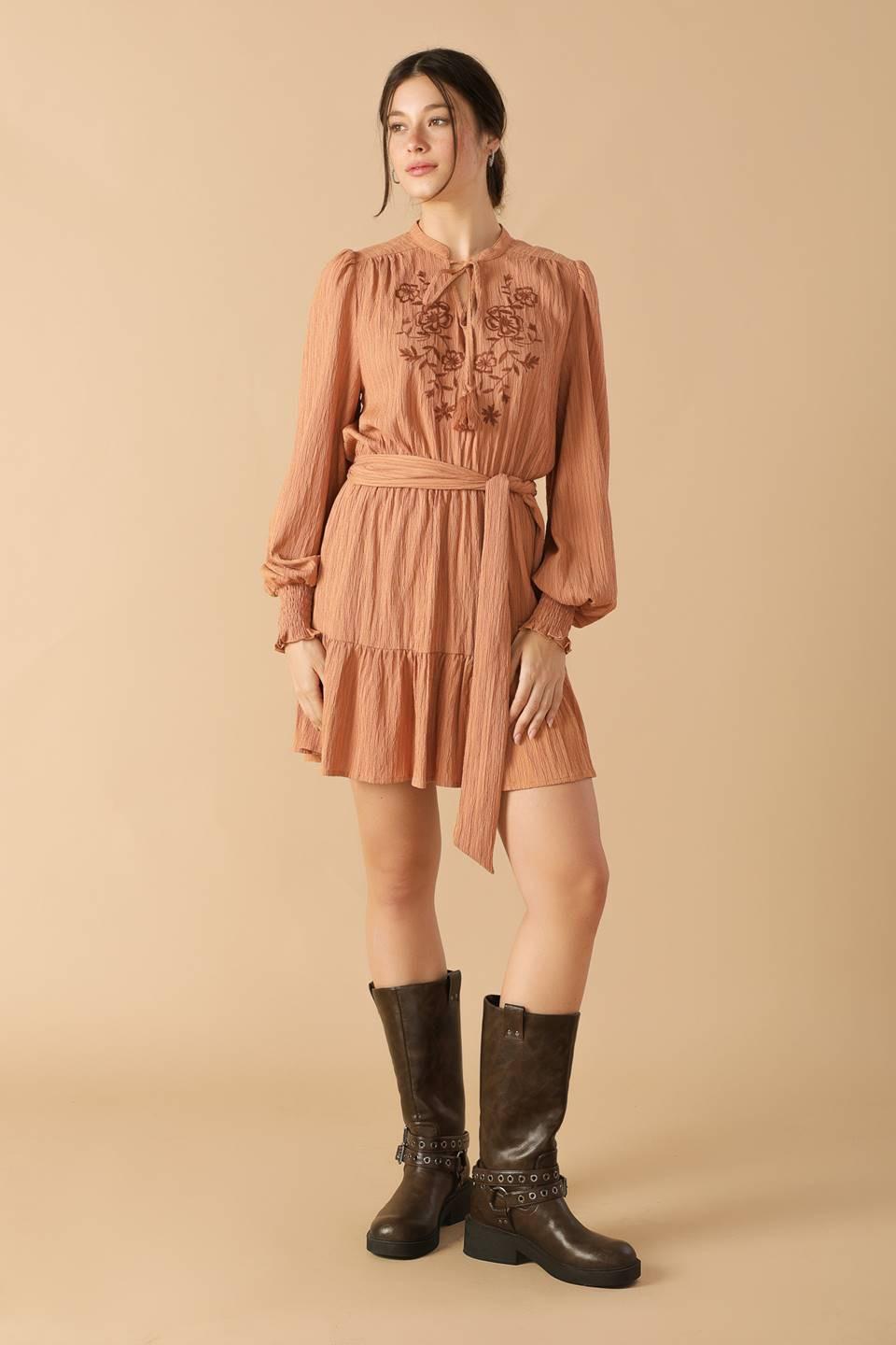 Wandering Mind Woven Mini Dress from KADOU Boutique