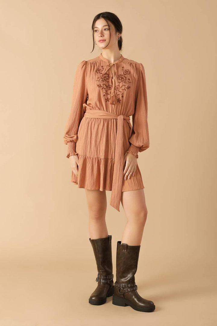 Wandering Mind Woven Mini Dress from KADOU Boutique