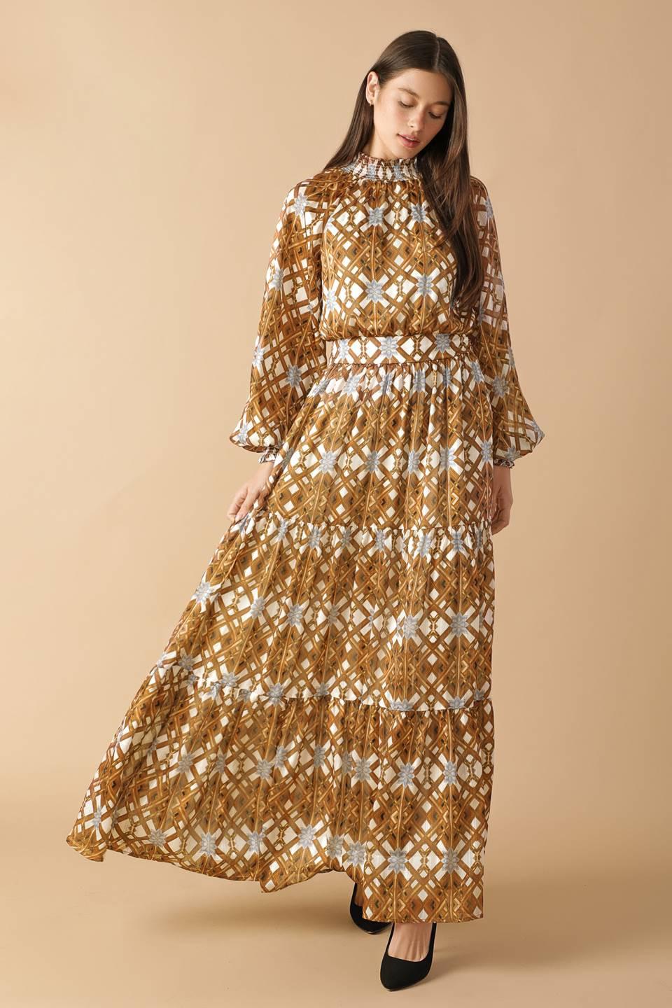 Celestial Cascade Woven Maxi Dress from KADOU Boutique