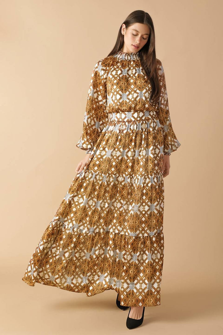 Celestial Cascade Woven Maxi Dress from KADOU Boutique