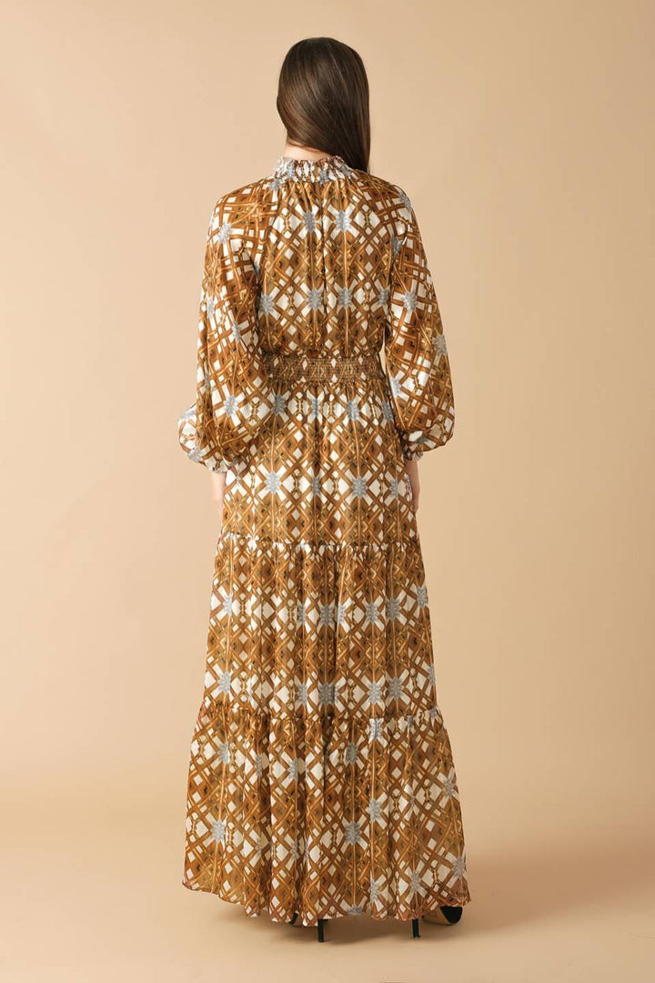 Celestial Cascade Woven Maxi Dress from KADOU Boutique