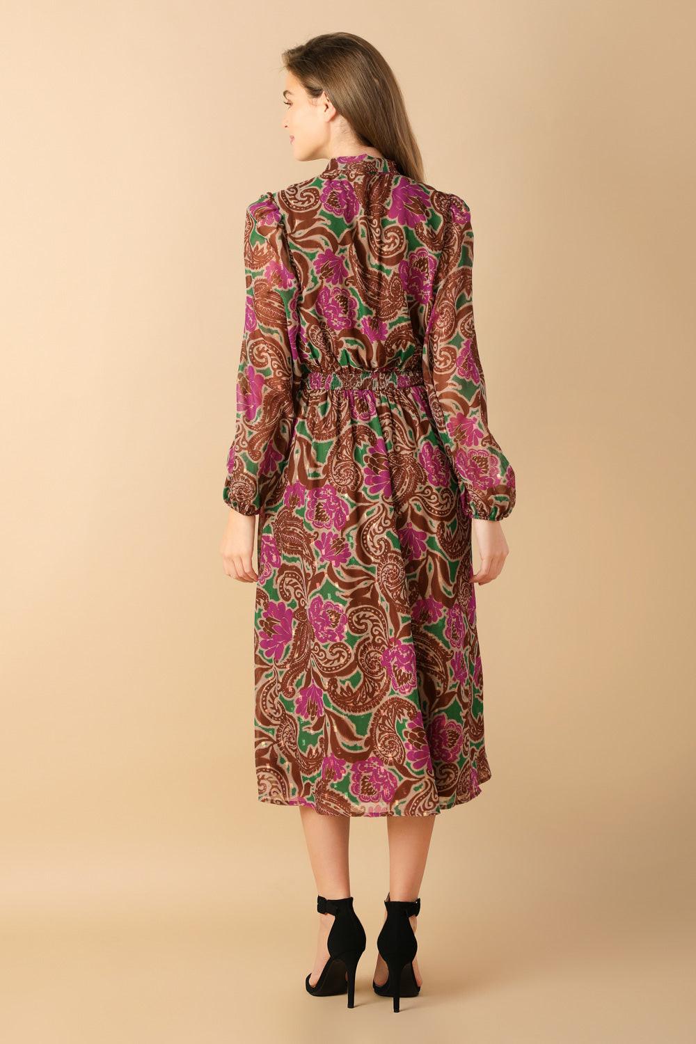 Drifting Thoughts Woven Midi Dress from KADOU Boutique