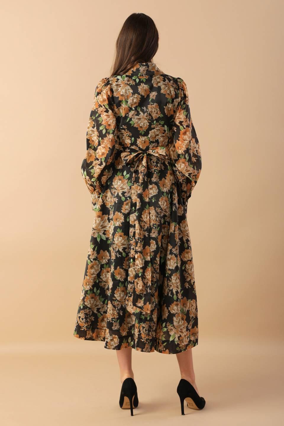 Time to Evolve Woven Midi Dress from KADOU Boutique