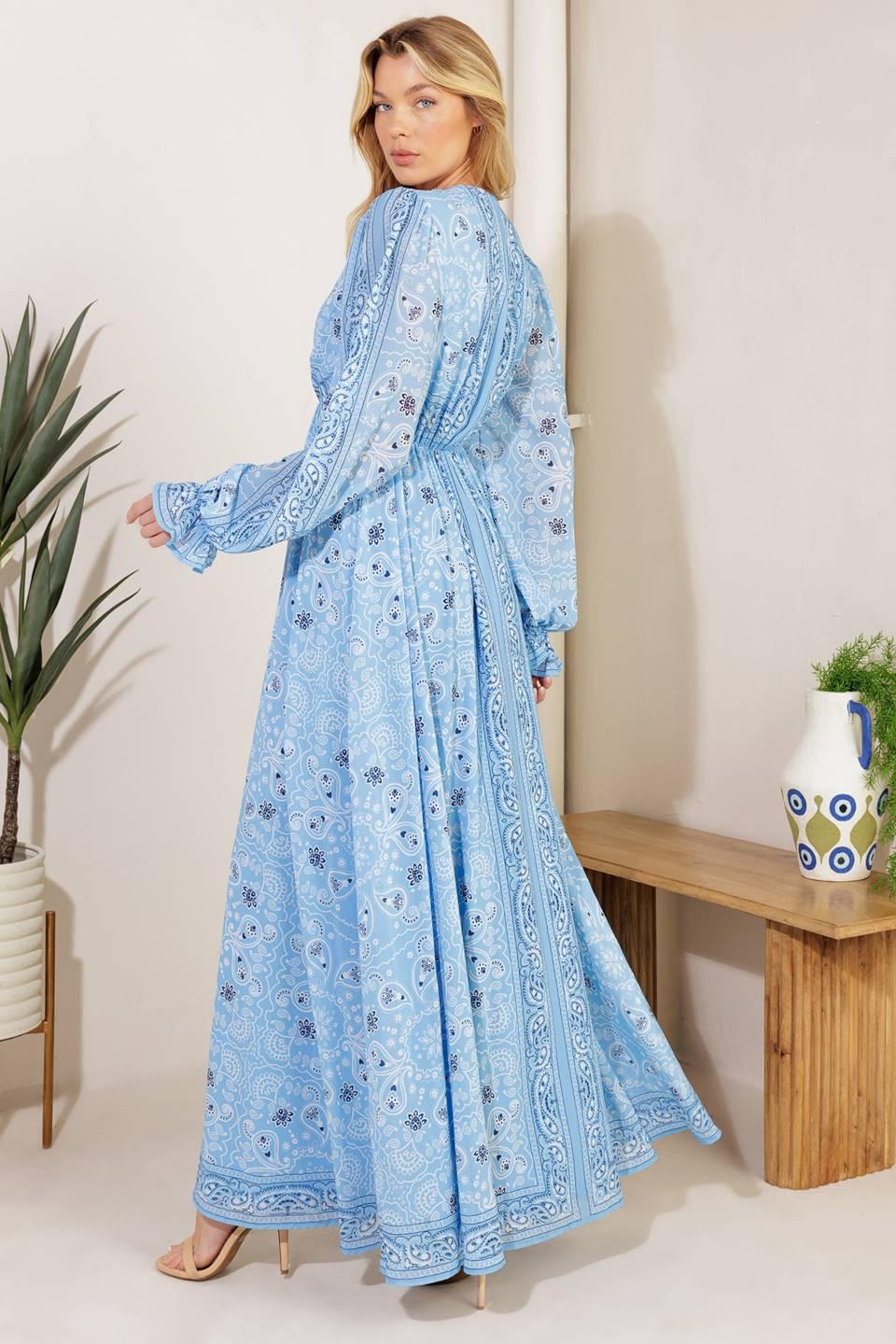 Ripples of Time Woven Maxi Dress from KADOU Boutique