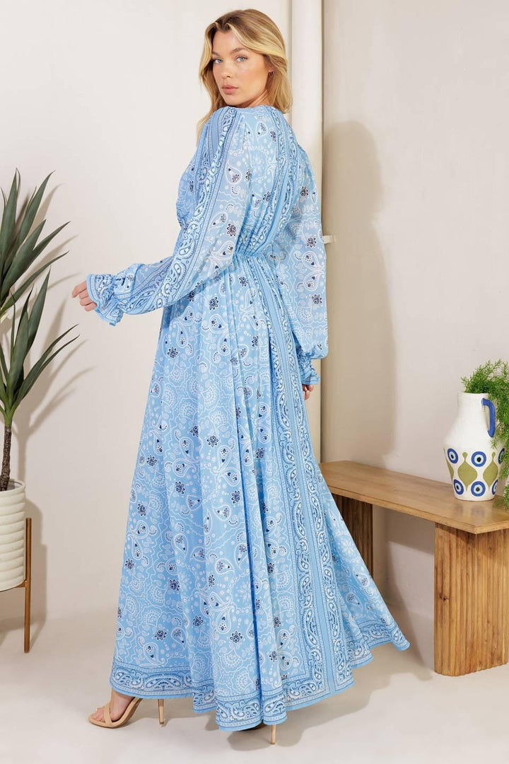 Ripples of Time Woven Maxi Dress from KADOU Boutique