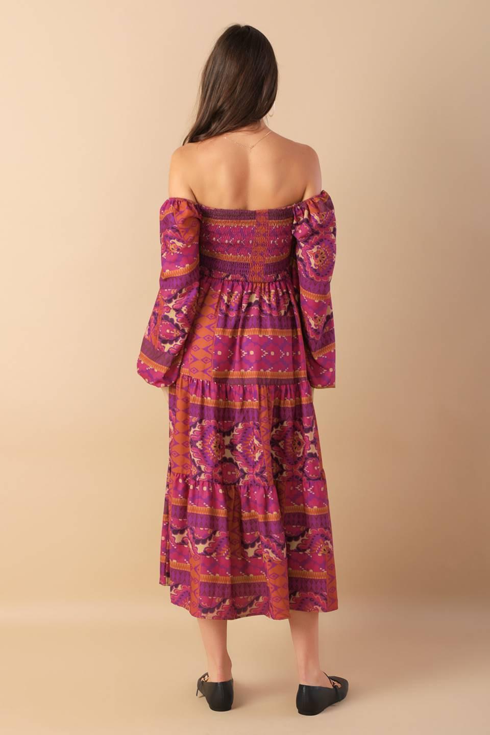 Mellow Moments Woven Midi Dress from KADOU Boutique