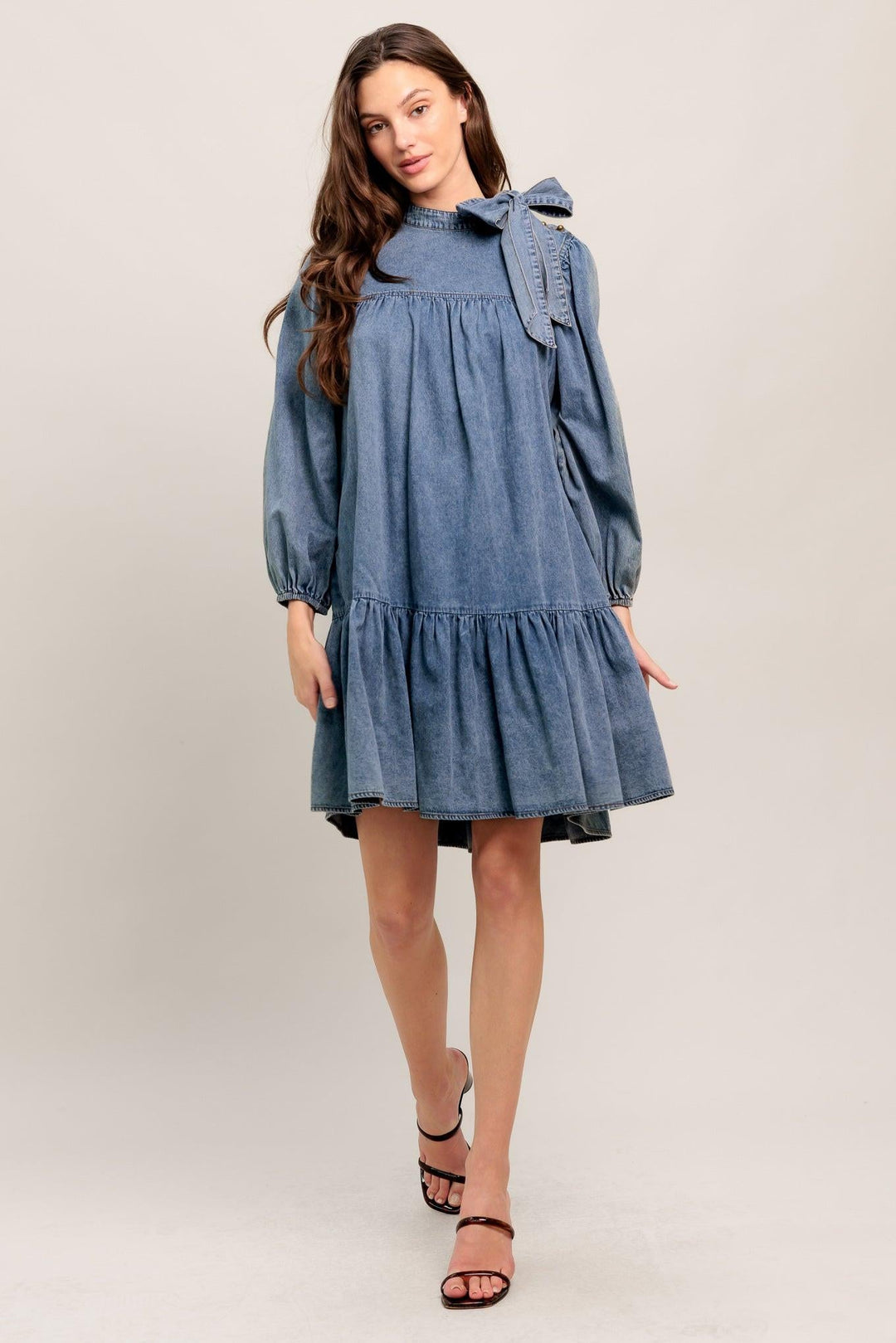Common Ground Light Weight Denim Mini Dress from KADOU Boutique