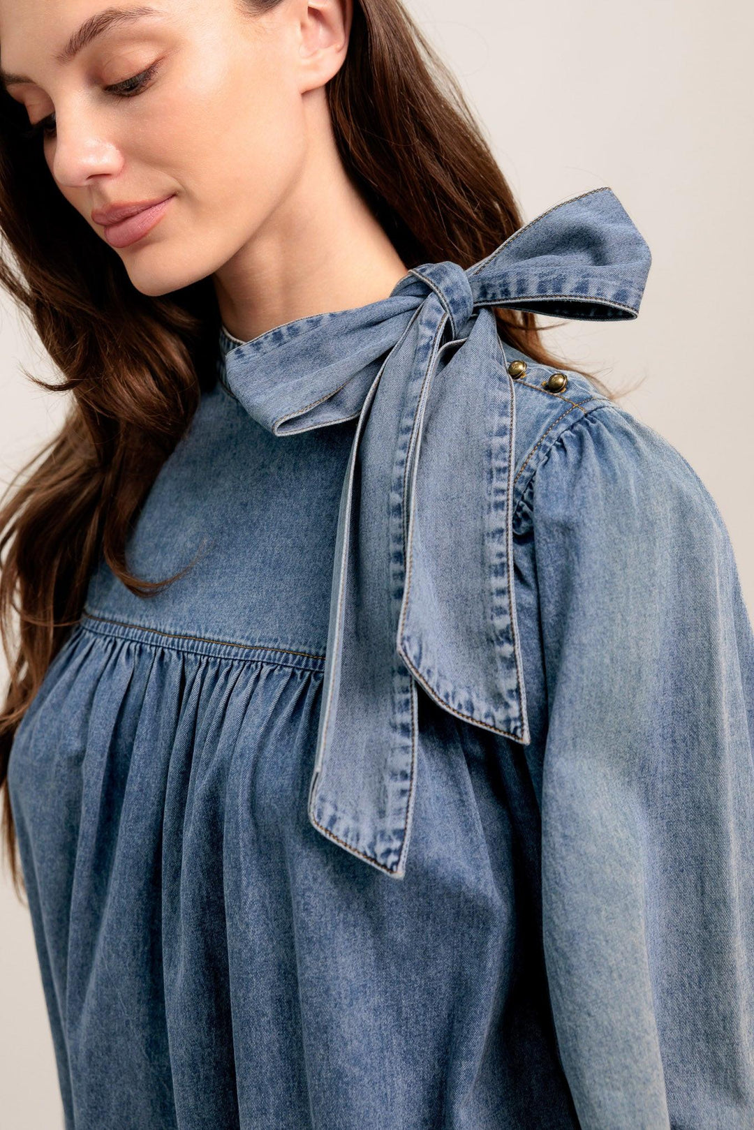 Common Ground Light Weight Denim Mini Dress from KADOU Boutique