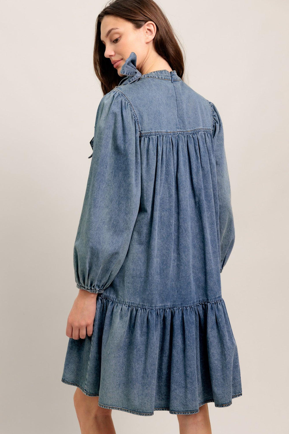 Common Ground Light Weight Denim Mini Dress from KADOU Boutique
