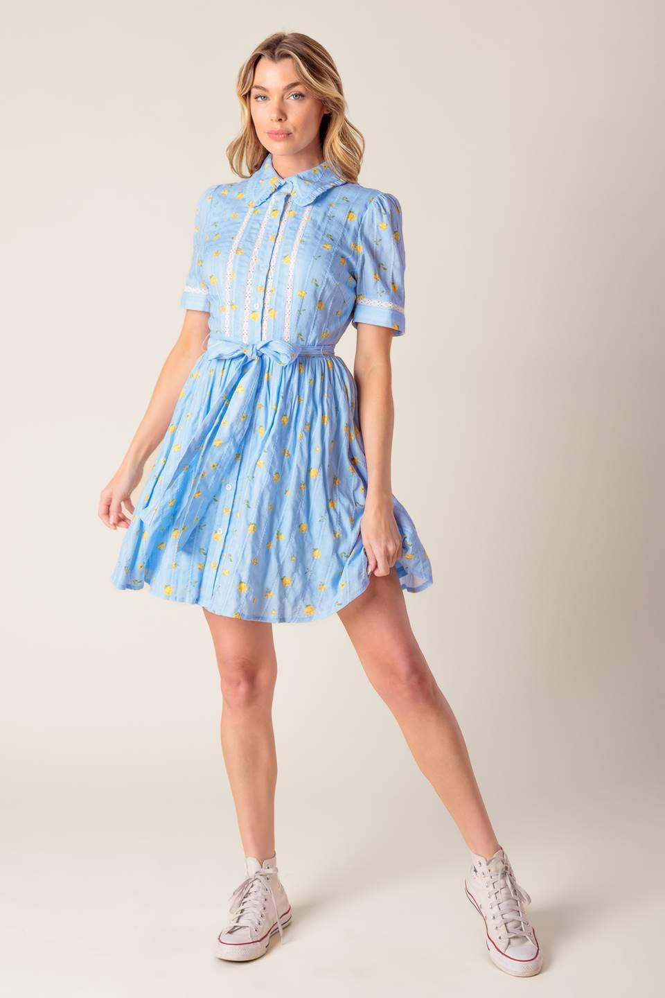 Starlit Skies Woven Mini Dress from KADOU Boutique