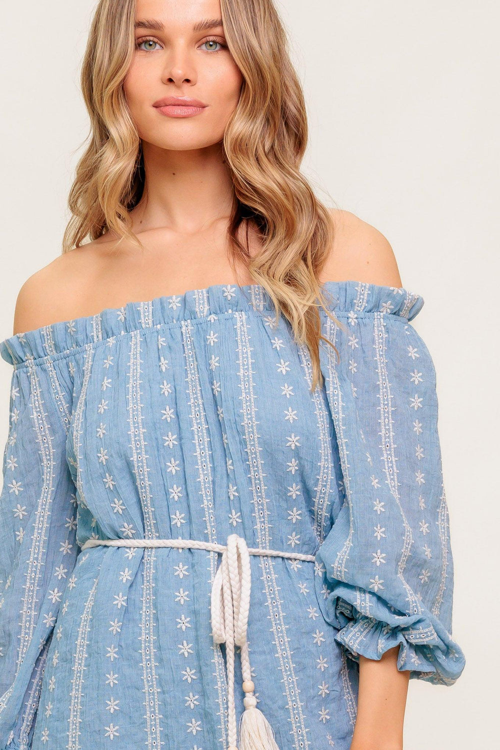 No More Cloudy Skies Woven Mini Dress from KADOU Boutique