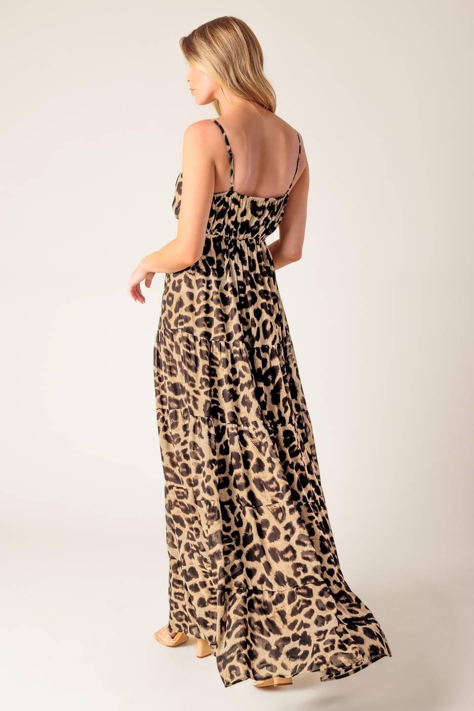 Beach Bum Leopard Woven Maxi Dress from KADOU Boutique