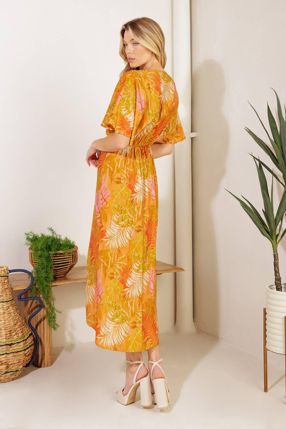 Budding Hearts Woven Midi Dress from KADOU Boutique