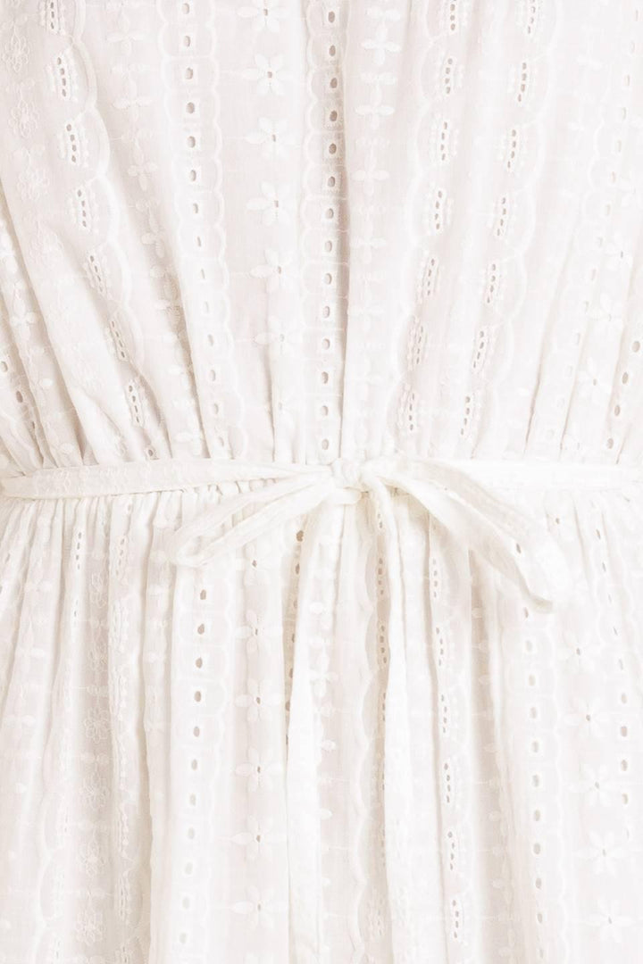 STARLIGHT SOIREE WOVEN EYELET MINI DRESS