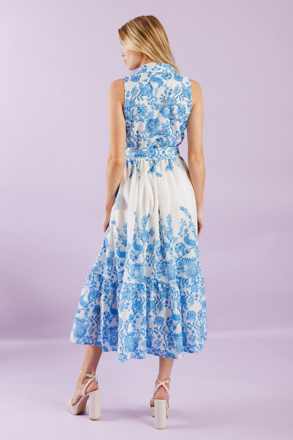 Palm Shores Woven Midi Dress from KADOU Boutique