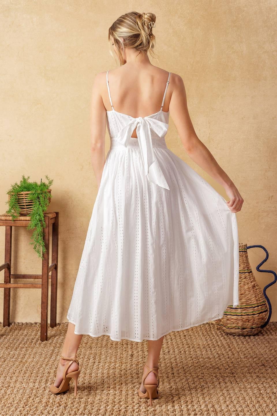 Back and Forth Eyelet Midi Dress from KADOU Boutique