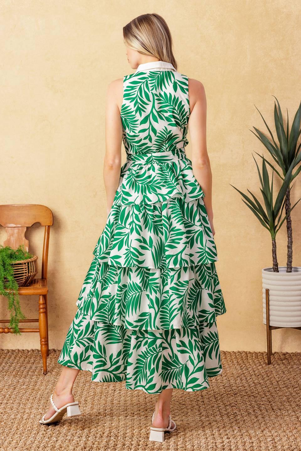 PARK AVENUE WOVEN WOVEN MIDI DRESS