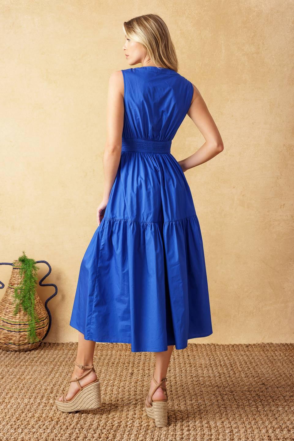 Mystic Mirage Woven Midi Dress from KADOU Boutique