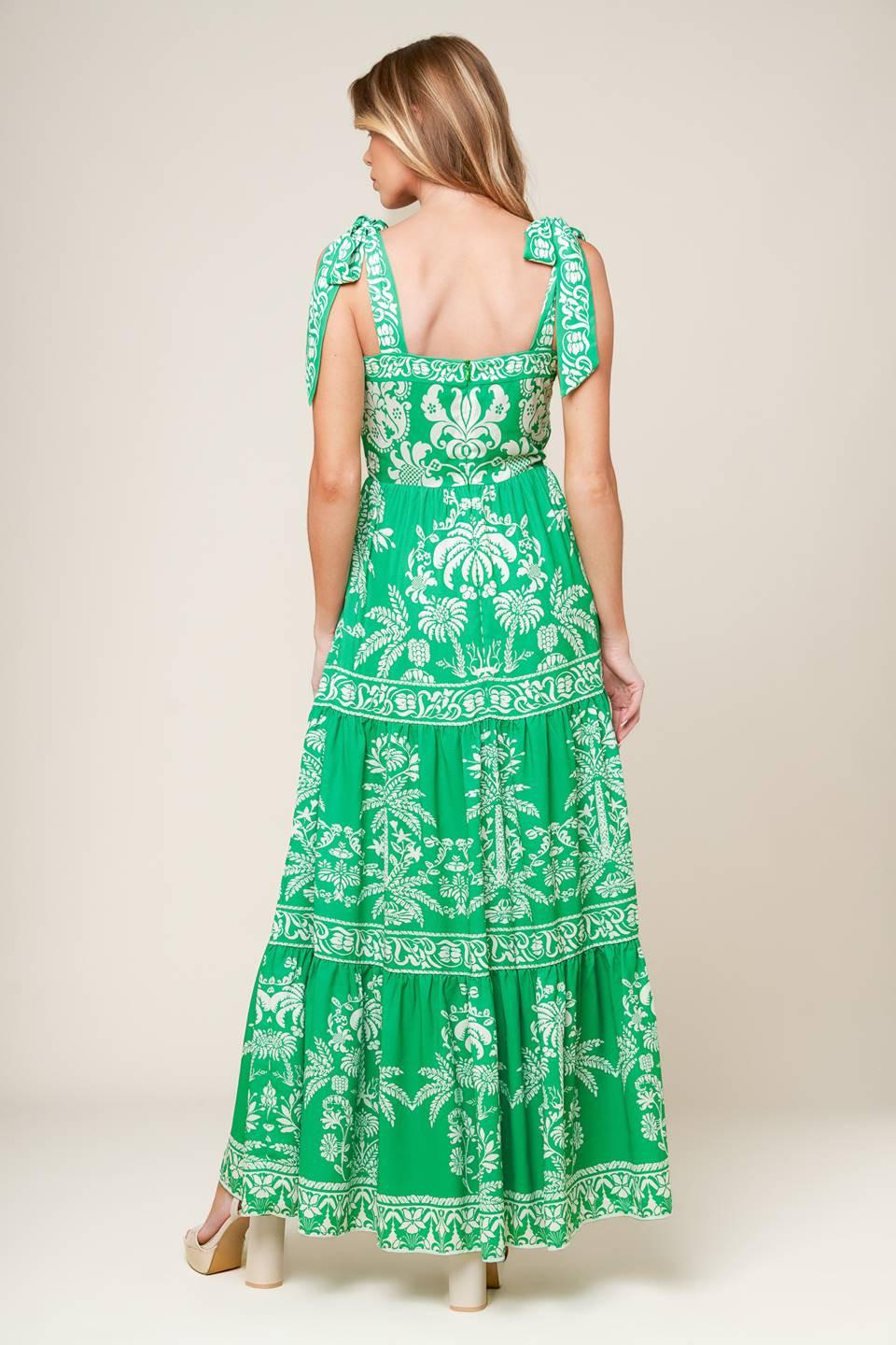 Sweet Like Green Woven Maxi Dress from KADOU Boutique