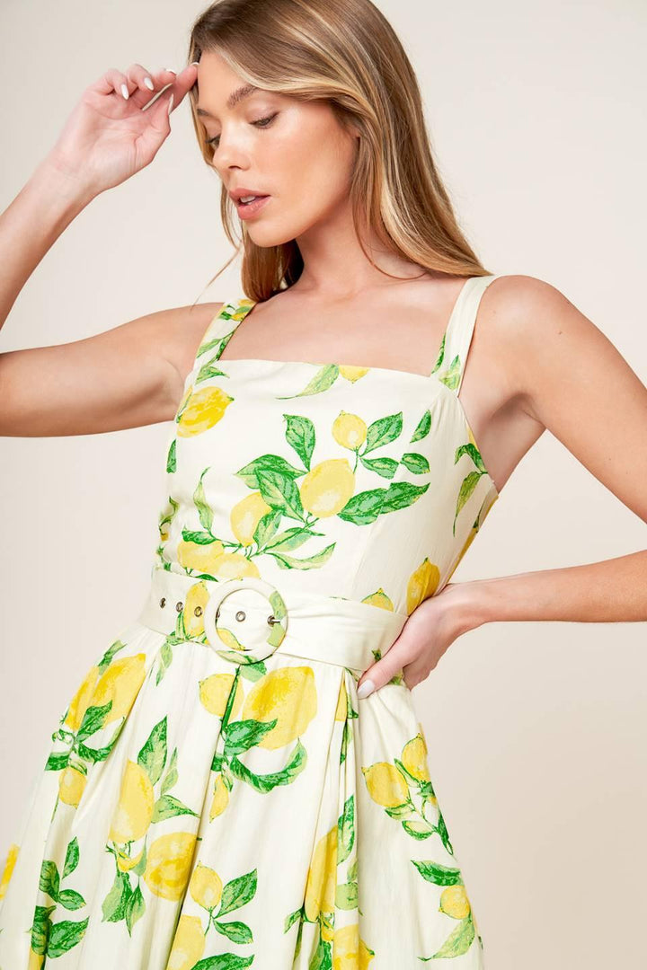 Beaming Perfection Ivory Woven Midi Dress from KADOU Boutique