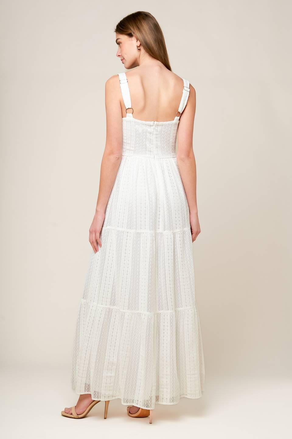 After the Rain White Lace Maxi Dress from KADOU Boutique