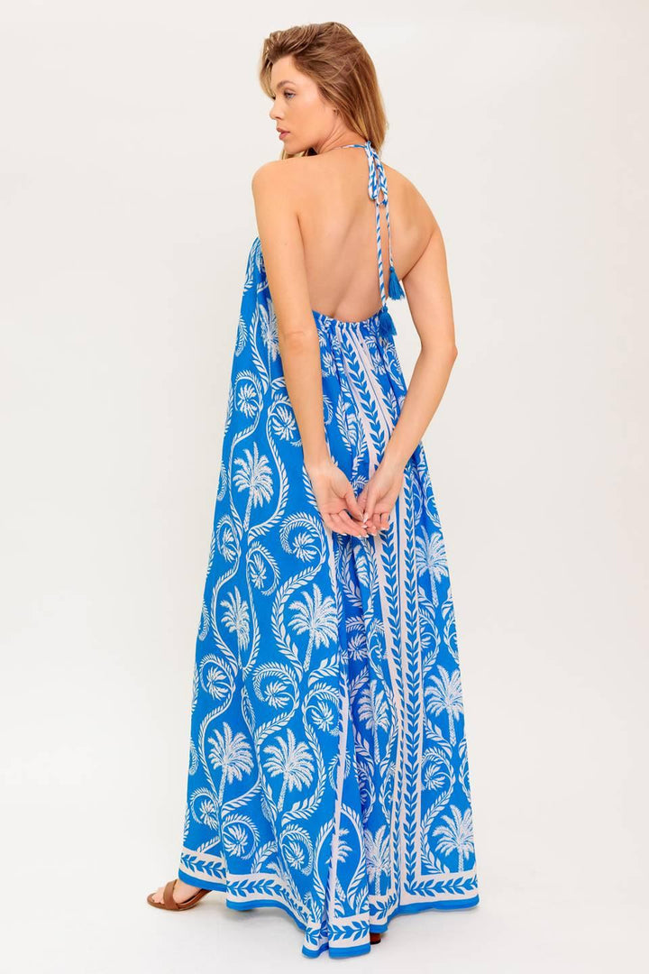 For the Dreamers Blue Woven Maxi Dress from KADOU Boutique