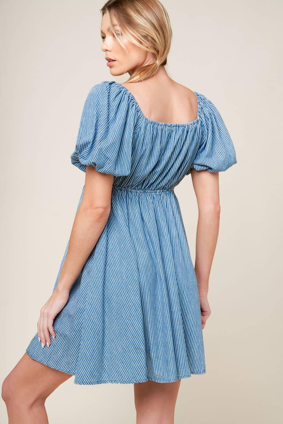 Something Nice Woven Mini Dress from KADOU Boutique