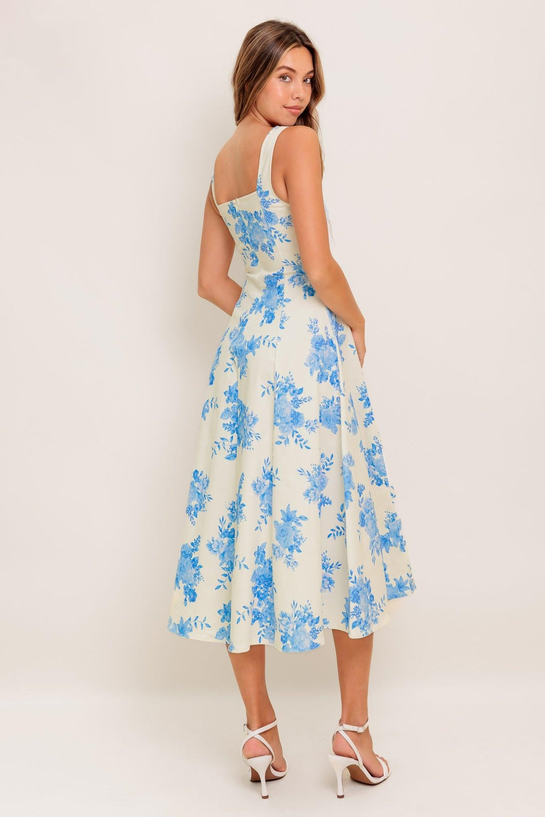 Bluebell Breeze Woven Midi Dress from KADOU Boutique