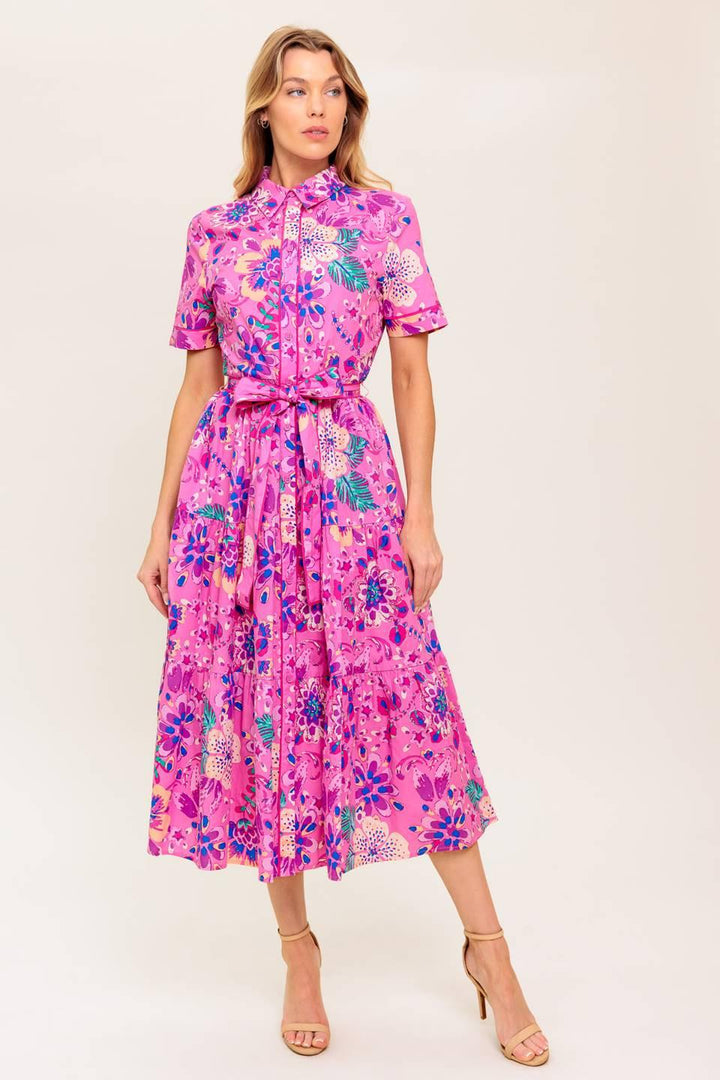 Celestial Skies Woven Midi Dress from KADOU Boutique