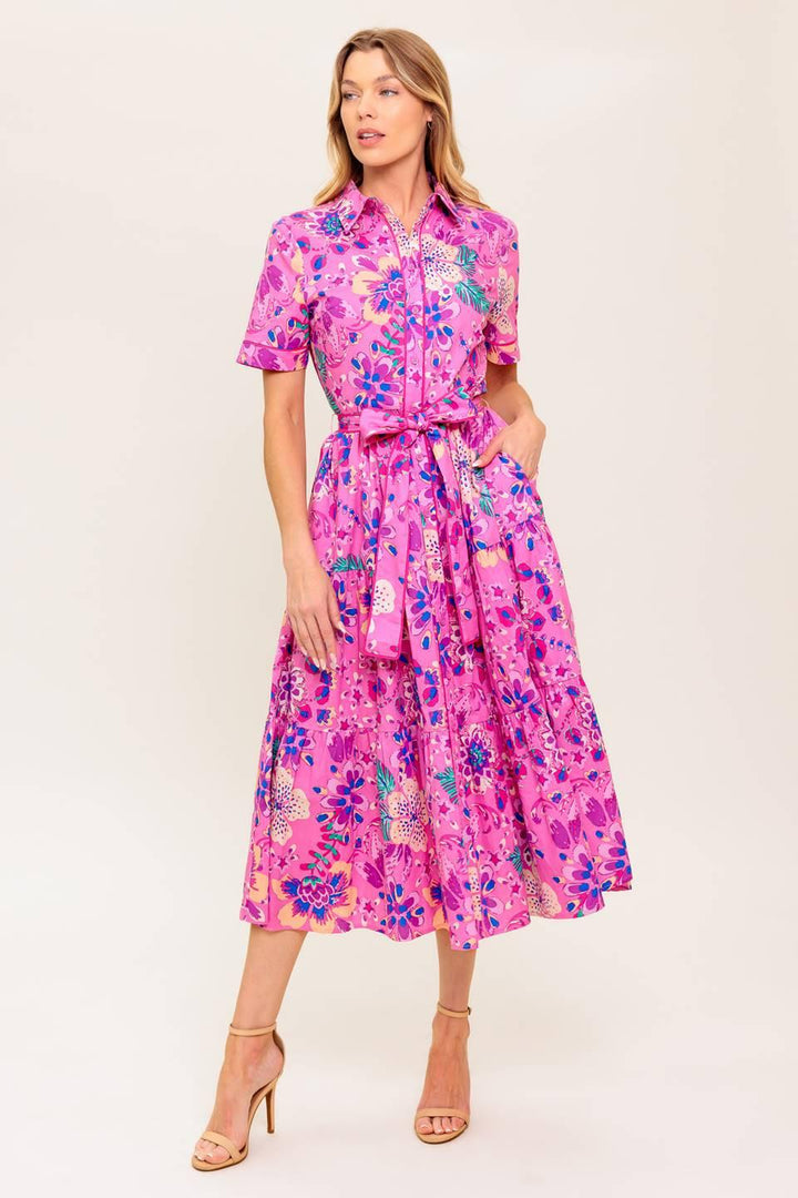 Celestial Skies Woven Midi Dress from KADOU Boutique