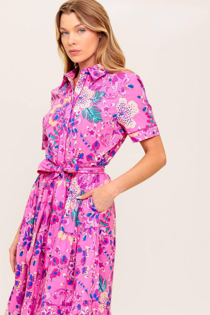 Celestial Skies Woven Midi Dress from KADOU Boutique