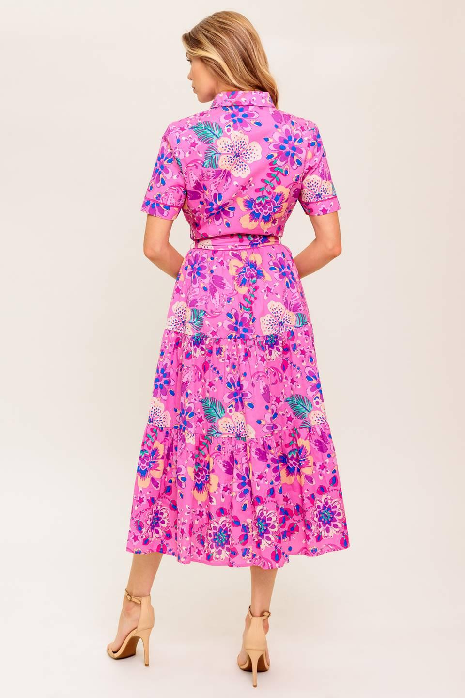 Celestial Skies Woven Midi Dress from KADOU Boutique