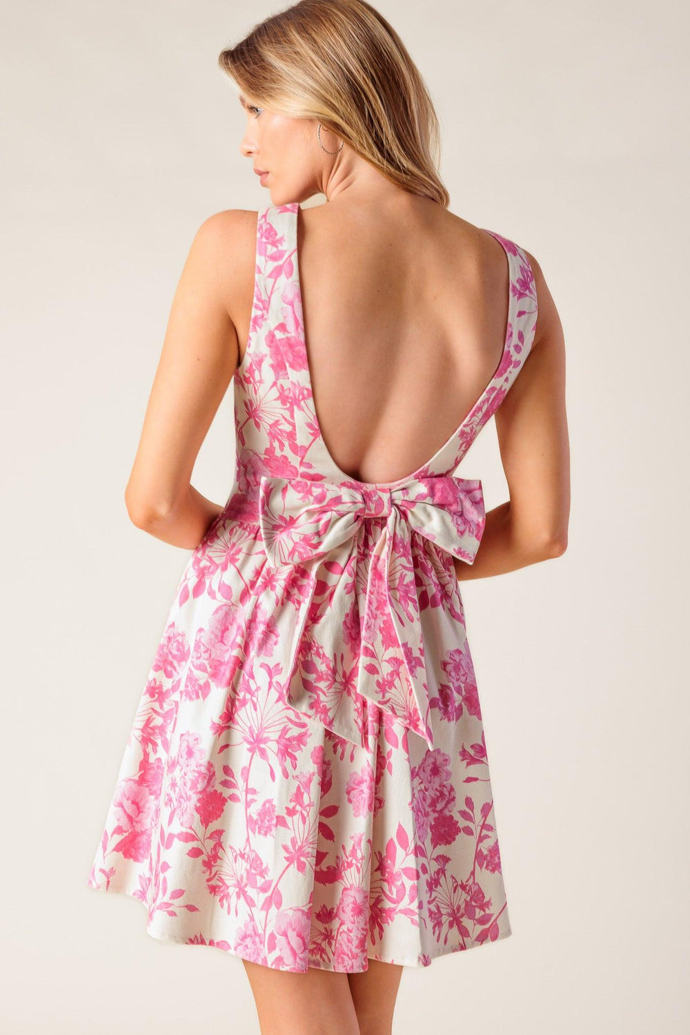 Adventure Island Pink Woven Mini Dress from KADOU Boutique