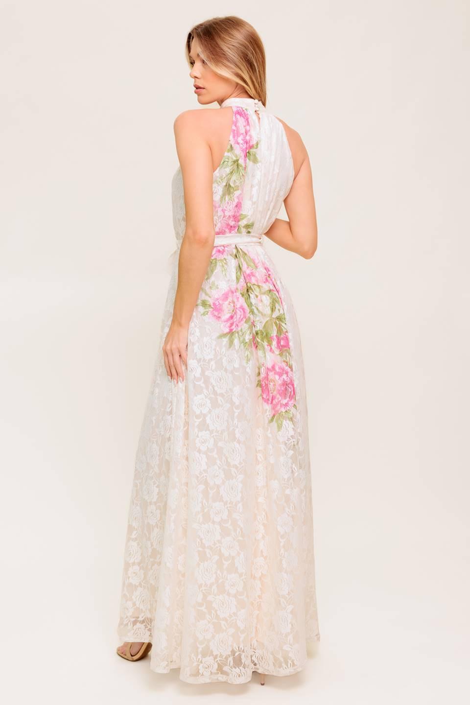 Botanical Dream Woven Lace Maxi Dress from KADOU Boutique