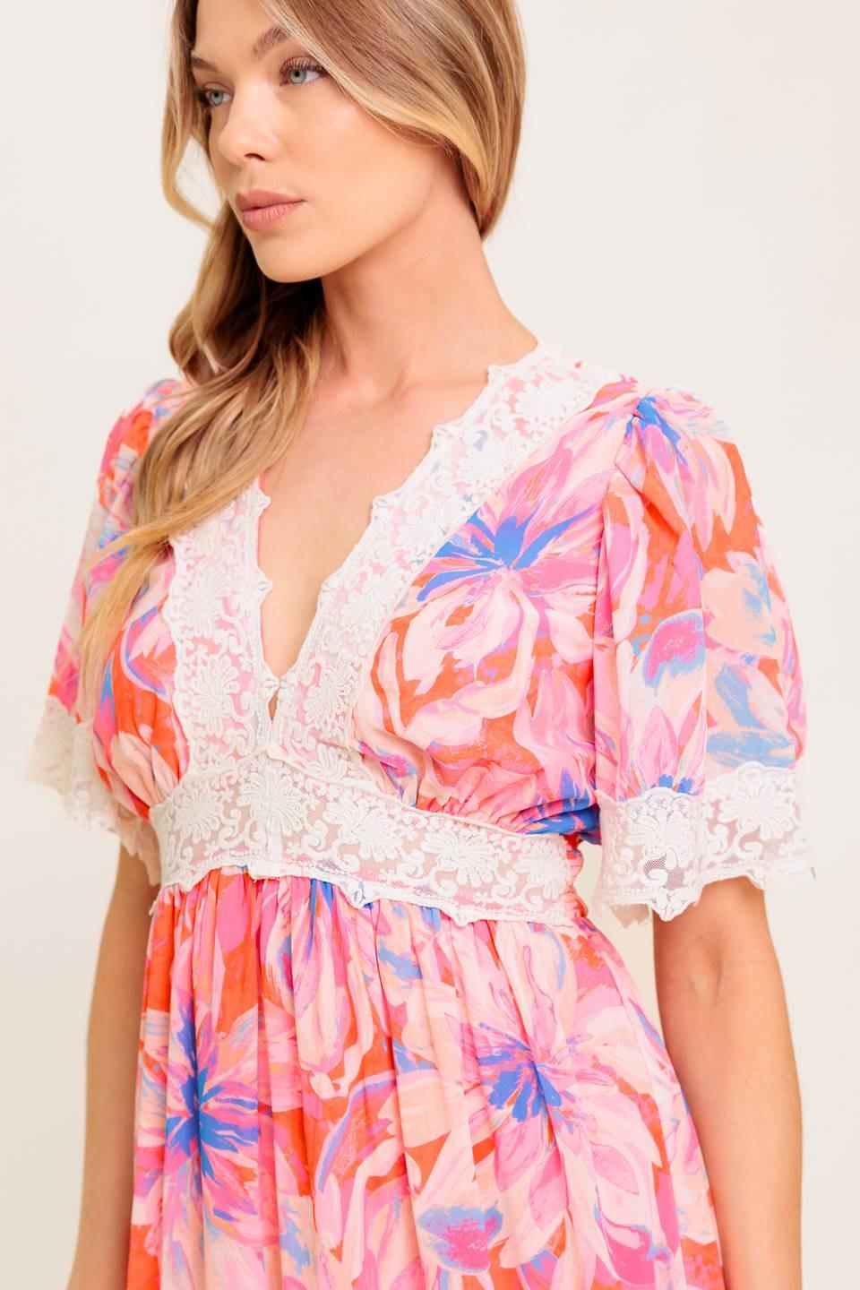 Minimal Bloom Woven Maxi Dress from KADOU Boutique