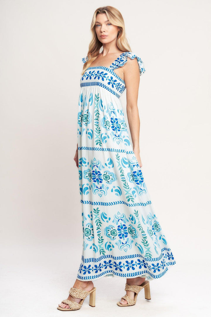 Walking On the Coast Woven Maxi Dress from KADOU Boutique