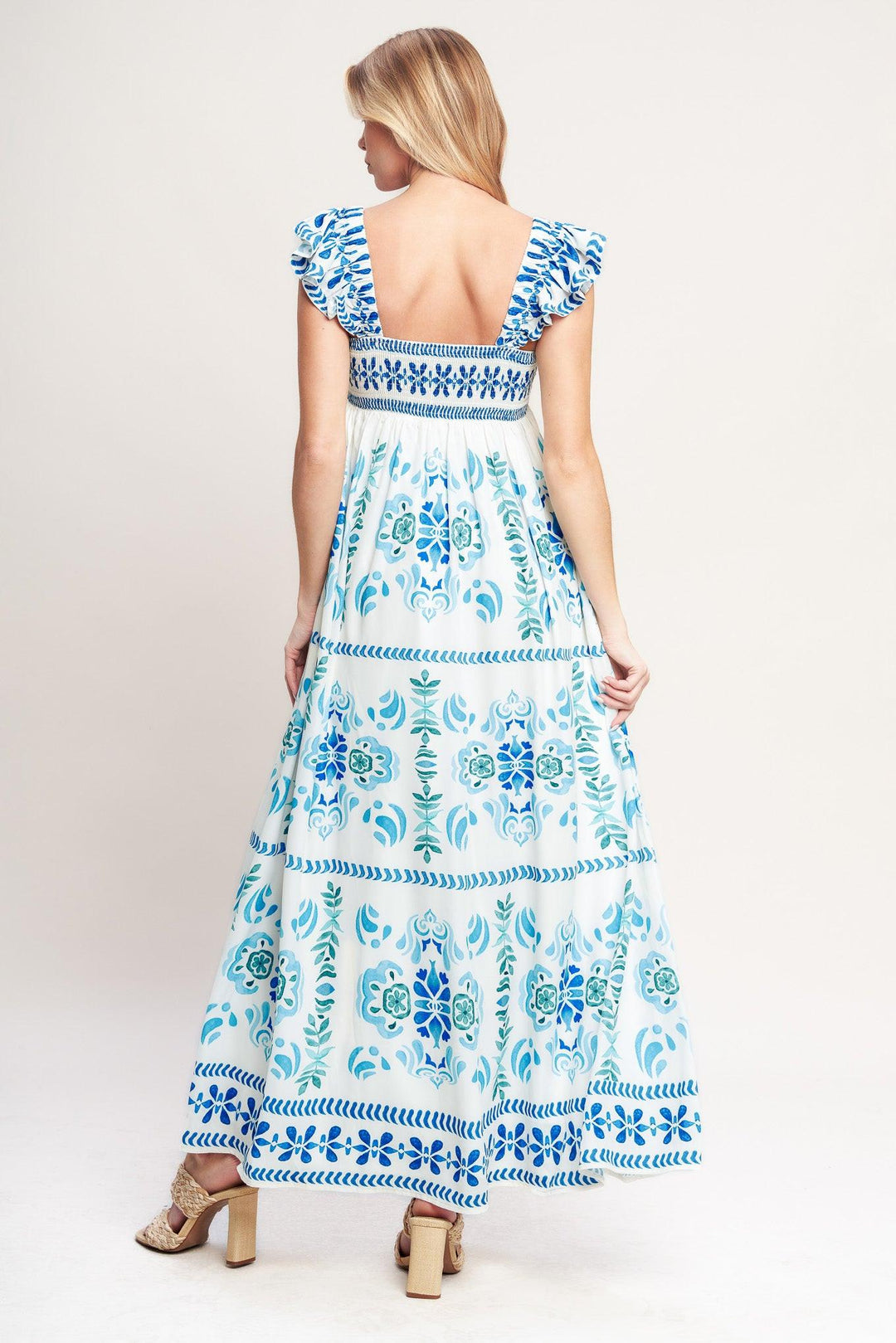 Walking On the Coast Woven Maxi Dress from KADOU Boutique